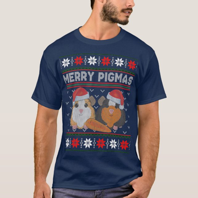 Camiseta Feliz de Natal Pigmas, docinho feio (Frente)