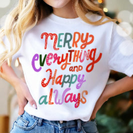 Camiseta Feliz de Natal Tudo Feliz Sempre Moderno