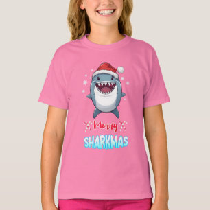Camiseta Feliz de Sharkmas, Papais noeis de Pet de Pé-Lover