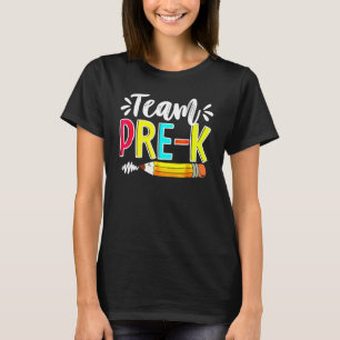 Camiseta Feliz De Volta À Equipe Escolar Pré-Professor Da P