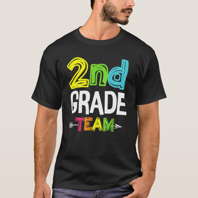 Camiseta Feliz De Volta À Professora Da Equipe Do segundo D (Frente)