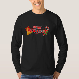 Camiseta Feliz de Workout Malhação Engraçado Treinamento de