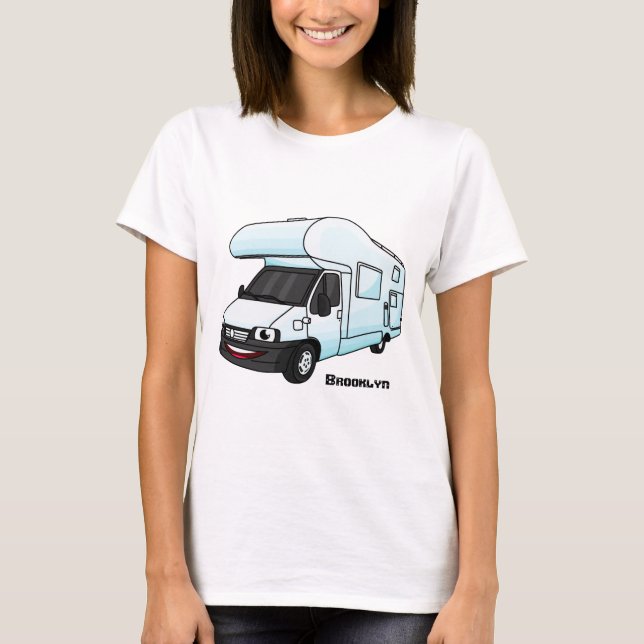 Camiseta Feliz desenho animado da câmera (Frente)