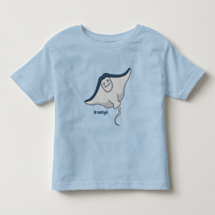 Camiseta Feliz desenho animado de peixes-raia