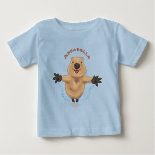 Camiseta Feliz design de desenho de quokka