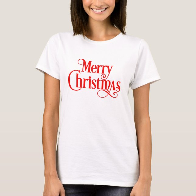 Camiseta Feliz Design de Natal (Frente)