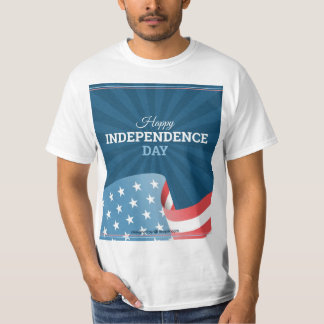 Camiseta Feliz Design do Dia da Independência