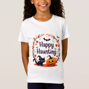 Camiseta Feliz Design do Dia das Bruxas