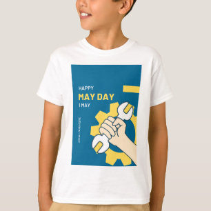 Camiseta Feliz design do dia do trabalhador