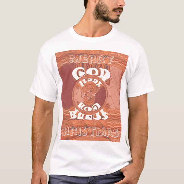 Camiseta Feliz Deus abençoe De Natal Você Quênia Hakuna Mat (Frente)