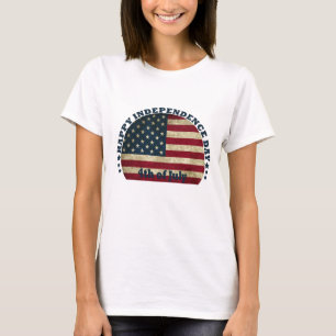 Camiseta Feliz dia 4 de julho da independência