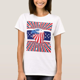 CAMISETA FELIZ DIA 4 DE JULHO DA INDEPENDÊNCIA