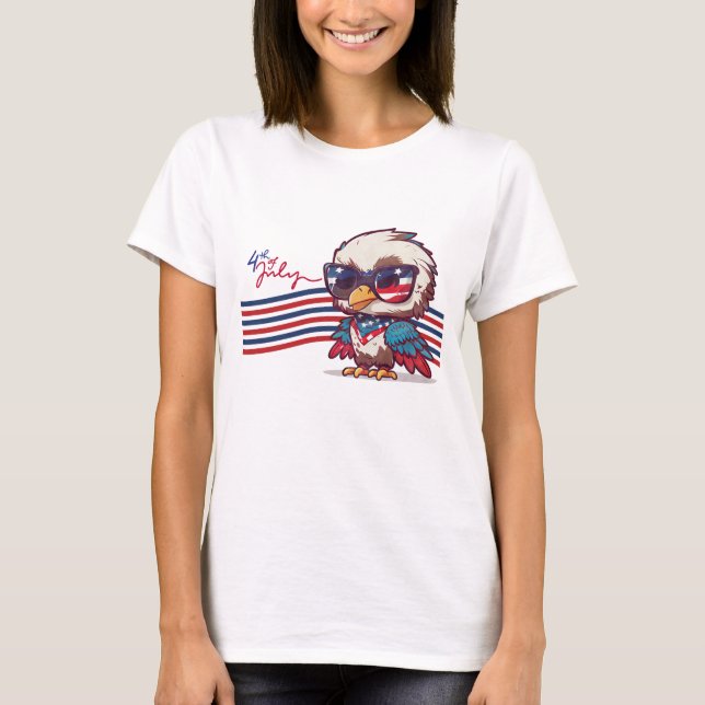 CAMISETA FELIZ DIA 4 DE JULHO DA INDEPENDÊNCIA (Frente)