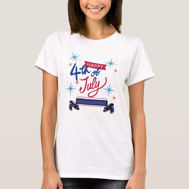 CAMISETA FELIZ DIA 4 DE JULHO DA INDEPENDÊNCIA  (Frente)