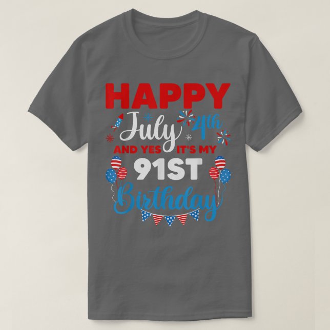 Camiseta Feliz dia 4 de julho e sim, é a minha Indep de ani (Frente do Design)
