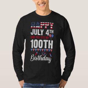 Camiseta Feliz dia 4 de julho e sim é meu centenário Amer