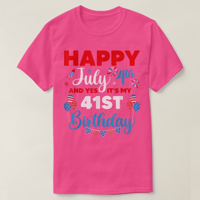 Camiseta Feliz dia 4 de julho e sim, é minha Indep de anive (Frente do Design)