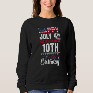 Camiseta Feliz dia 4 de julho e sim é o meu décimo aniversá