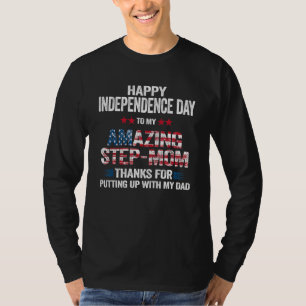 Camiseta Feliz Dia 4 De Julho Passo Os Obrigados Da Mãe Por