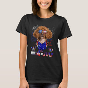 Camiseta Feliz Dia 4 De Julho, Pavilhão Americano Cachorro