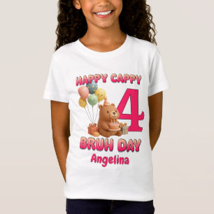 Camiseta FELIZ DIA CAPPY BRUH Personalizado Capivara 4º Ani