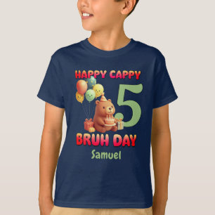 Camiseta FELIZ DIA CAPPY BRUH Personalizado Capivara 5º Ani