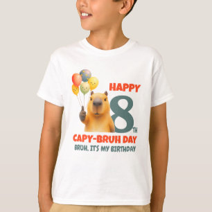 Camiseta FELIZ DIA CAPPY BRUH Personalizado Capivara 8º Ani