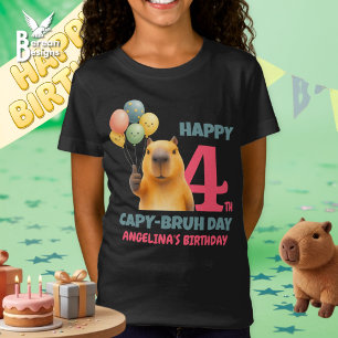 Camiseta FELIZ DIA CAPY CAPPY Personalizado Capivara 4º Ani
