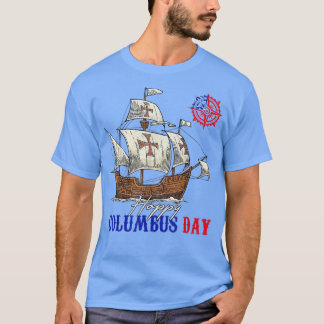 Camiseta Feliz Dia Colombo Christopher Columbus Italiano Na