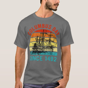Camiseta Feliz Dia Colombo Primeiro Americano Italiano Navi