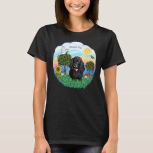 Camiseta Feliz dia com o preto do Toy Poodle