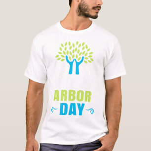 Camiseta Feliz Dia da Árvore, Dia da Terra, Reciclagem para