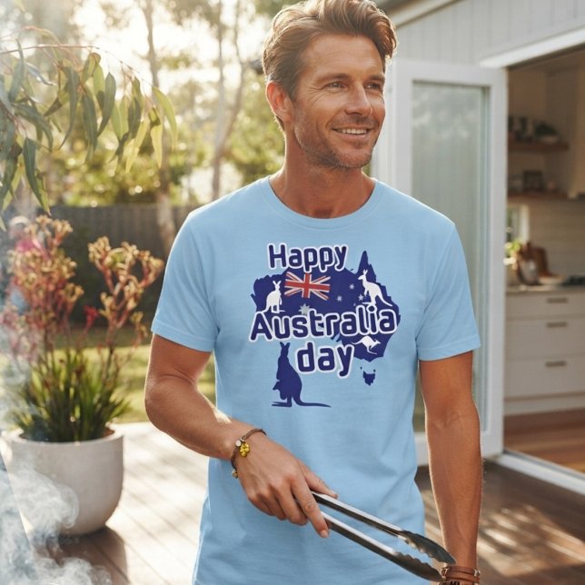 Camiseta Feliz Dia da Austrália  (Criador carregado)