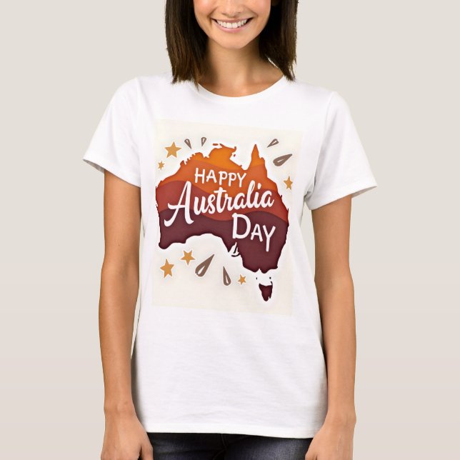 Camiseta Feliz Dia da Austrália (Frente)