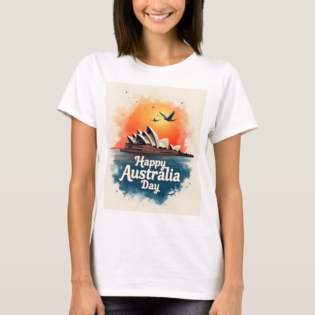 Camiseta Feliz Dia da Austrália (Frente)