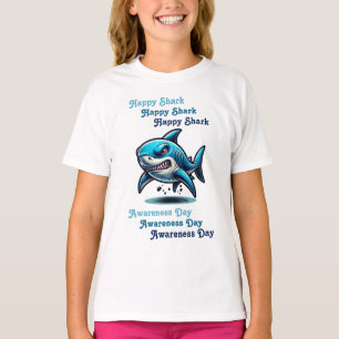 Camiseta Feliz Dia da Consciência dos Tubarões 14 de julh