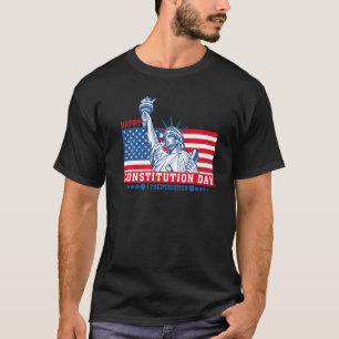 Camiseta Feliz Dia da Constituição 17 de setembro Americano