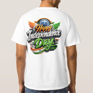Camiseta Feliz Dia da Independência 3D Bandeira da Índia Pa