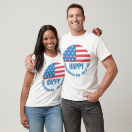 Camiseta Feliz Dia da Independência 4 de julho