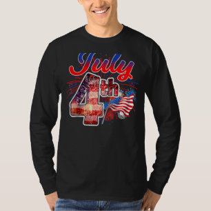Camiseta Feliz Dia da Independência 4 de julho Patrimônio A