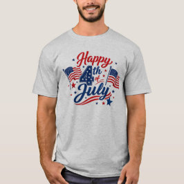 Camiseta Feliz Dia da Independência 4 de Julho Patriótico