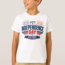 Camiseta Feliz Dia da Independência 4 de Julho Patriótico