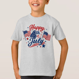 Camiseta Feliz Dia da Independência 4 de Julho Patriótico