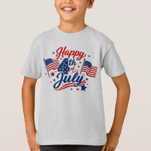 Camiseta Feliz Dia da Independência 4 de Julho Patriótico