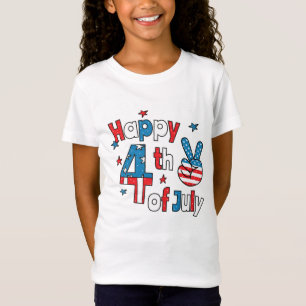 Camiseta Feliz Dia da Independência em 4 de julho