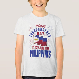 Camiseta Feliz Dia da Independência Filipinas Pinoy Filipin