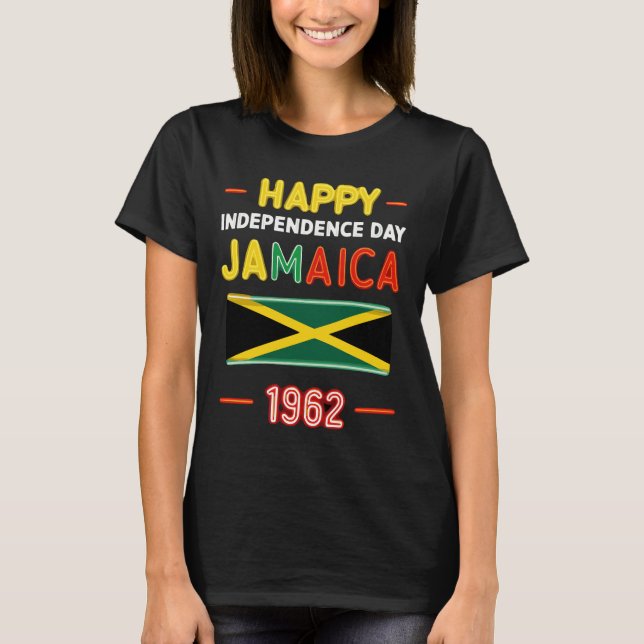 Camiseta Feliz Dia da Independência Jamaica 1962 (Frente)