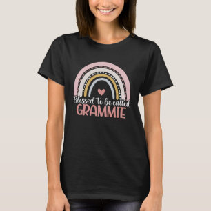 Camiseta Feliz Dia Da Mãe Abençoado Por Ser Chamado Grammie