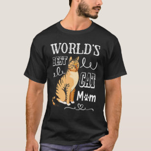 Camiseta Feliz Dia da Mãe de Gato do Mundo para Gato Mamãe