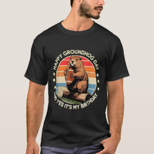 Camiseta Feliz Dia da Marmota do Futebol E Sim É Meu Aniver